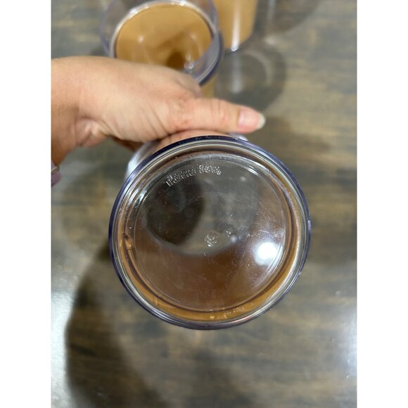 Vintage Set of 6 Thermo-Serv Double Insulated Yellow/Gold Cups Tumblers Made in - Picture 5 of 6